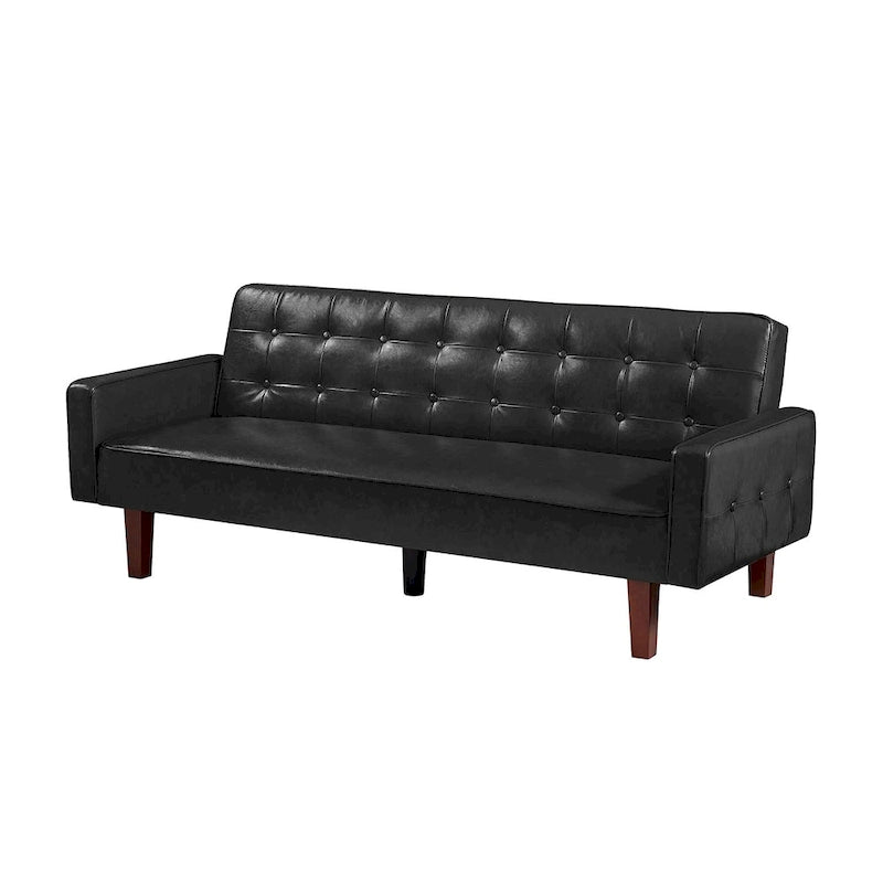Sofa Bed, Futon Couch Bed, Faux Leather Love Seats Sofa Futons, Loveseat Sleeper Bed For Living Room, Guest