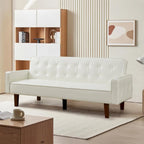 Sofa Bed, Futon Couch Bed, Faux Leather Love Seats Sofa Futons, Loveseat Sleeper Bed For Living Room, Guest