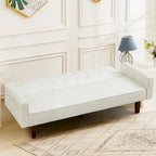 Sofa Bed, Futon Couch Bed, Faux Leather Love Seats Sofa Futons, Loveseat Sleeper Bed For Living Room, Guest