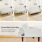 Sofa Bed, Futon Couch Bed, Faux Leather Love Seats Sofa Futons, Loveseat Sleeper Bed For Living Room, Guest