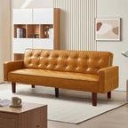 Sofa Bed, Futon Couch Bed, Faux Leather Love Seats Sofa Futons, Loveseat Sleeper Bed For Living Room, Guest