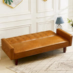 Sofa Bed, Futon Couch Bed, Faux Leather Love Seats Sofa Futons, Loveseat Sleeper Bed For Living Room, Guest