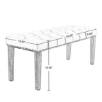 45.28L Velvet Upholstered Tufted Bench Ottoman