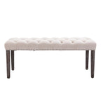 45.28L Velvet Upholstered Tufted Bench Ottoman