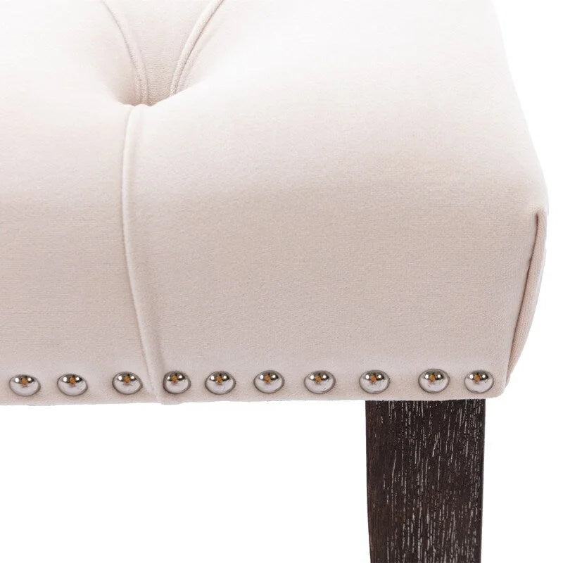 45.28L Velvet Upholstered Tufted Bench Ottoman