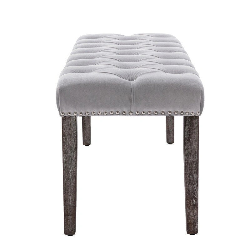 45.28L Velvet Upholstered Tufted Bench Ottoman