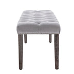 45.28L Velvet Upholstered Tufted Bench Ottoman