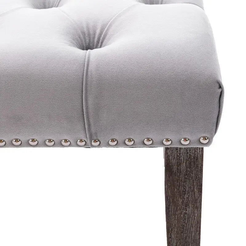 45.28L Velvet Upholstered Tufted Bench Ottoman