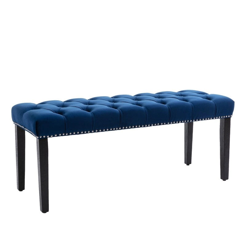 45.28L Velvet Upholstered Tufted Bench Ottoman