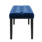 45.28L Velvet Upholstered Tufted Bench Ottoman