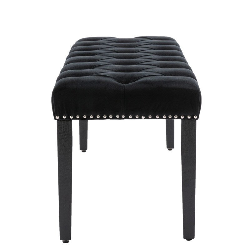 45.28L Velvet Upholstered Tufted Bench Ottoman