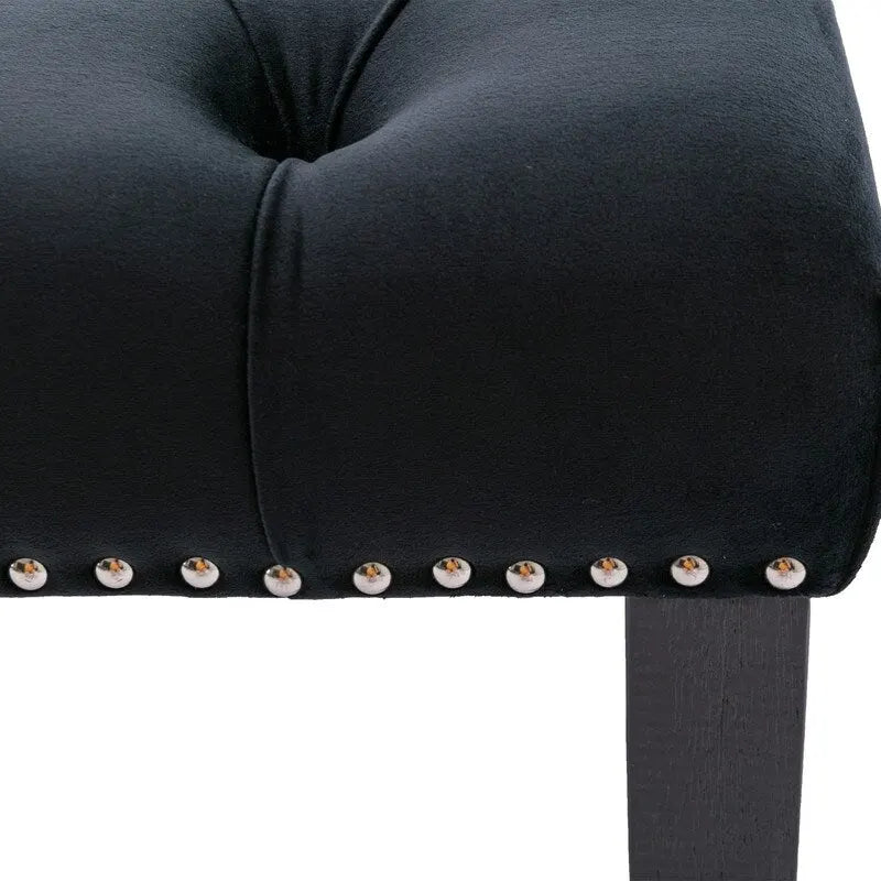 45.28L Velvet Upholstered Tufted Bench Ottoman