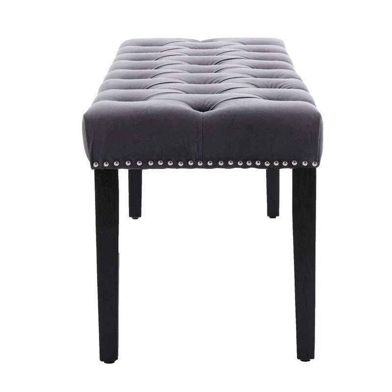 45.28L Velvet Upholstered Tufted Bench Ottoman