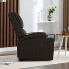 Home Theater Seating Manual Recliner with Overstuffed Back and Armrests