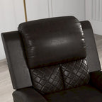 Home Theater Seating Manual Recliner with Overstuffed Back and Armrests