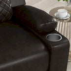 Home Theater Seating Manual Recliner with Overstuffed Back and Armrests