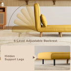 3 in 1 Convertible Upholstered Sofa Bed Sleeper Chair, Chaise Lounge Sofa, Folding Sleeper Chair, Recliner Chair with Pillow