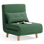 3 in 1 Convertible Upholstered Sofa Bed Sleeper Chair, Chaise Lounge Sofa, Folding Sleeper Chair, Recliner Chair with Pillow