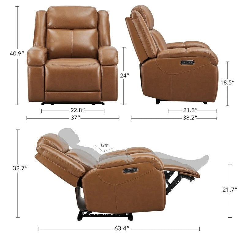 Hadlee Power Recliner Chairs with Power Headrest & Charging Ports