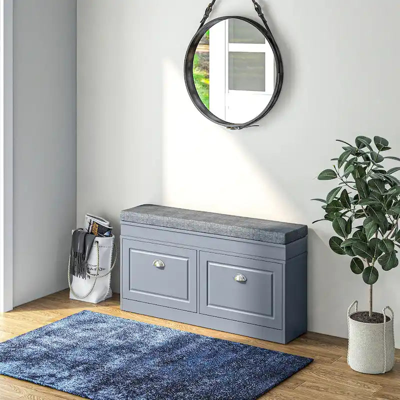 Modern Shoe Rack Bench for Entryway