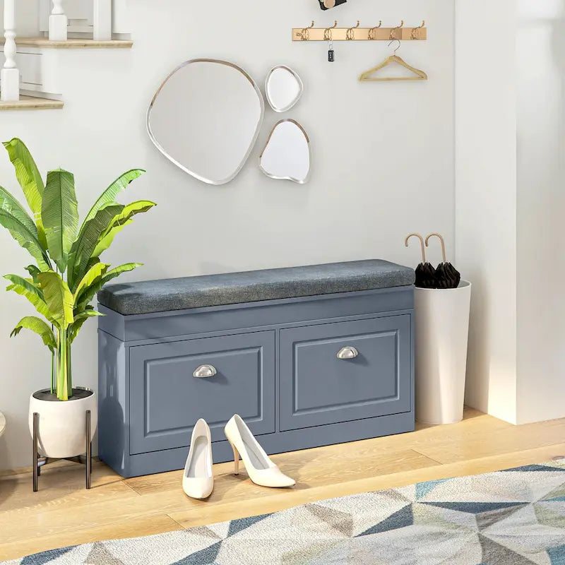 Modern Shoe Rack Bench for Entryway