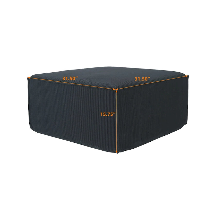 Modern Modular Sectional Sofa with 3 Pillows, Convertible Living Room Couch with Ottomans