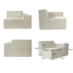 Modern Modular Sectional Sofa with 3 Pillows, Convertible Living Room Couch with Ottomans