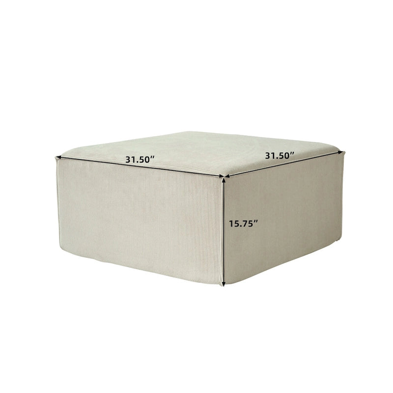 Modern Modular Sectional Sofa with 3 Pillows, Convertible Living Room Couch with Ottomans