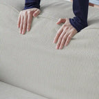 Modern Modular Sectional Sofa with 3 Pillows, Convertible Living Room Couch with Ottomans