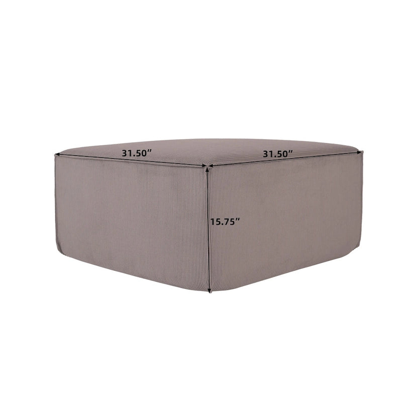 Modern Modular Sectional Sofa with 3 Pillows, Convertible Living Room Couch with Ottomans