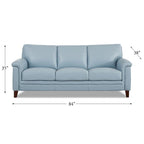 Hydeline Westcott Top Grain Leather Sofa and Chair Set with Memory Foam and Springs