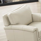 Hydeline Westcott Top Grain Leather Sofa and Chair Set with Memory Foam and Springs