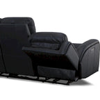 Grant 87 Leather Power Reclining Sofa with Power Headrests by Flexsteel