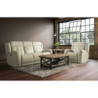 Grant 87 Leather Power Reclining Sofa with Power Headrests by Flexsteel