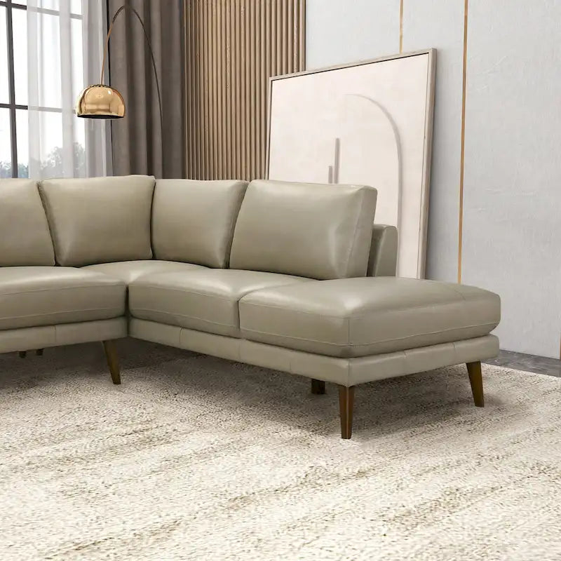 Bloom Living Room Corner Genuine Leather Sectional Sofa