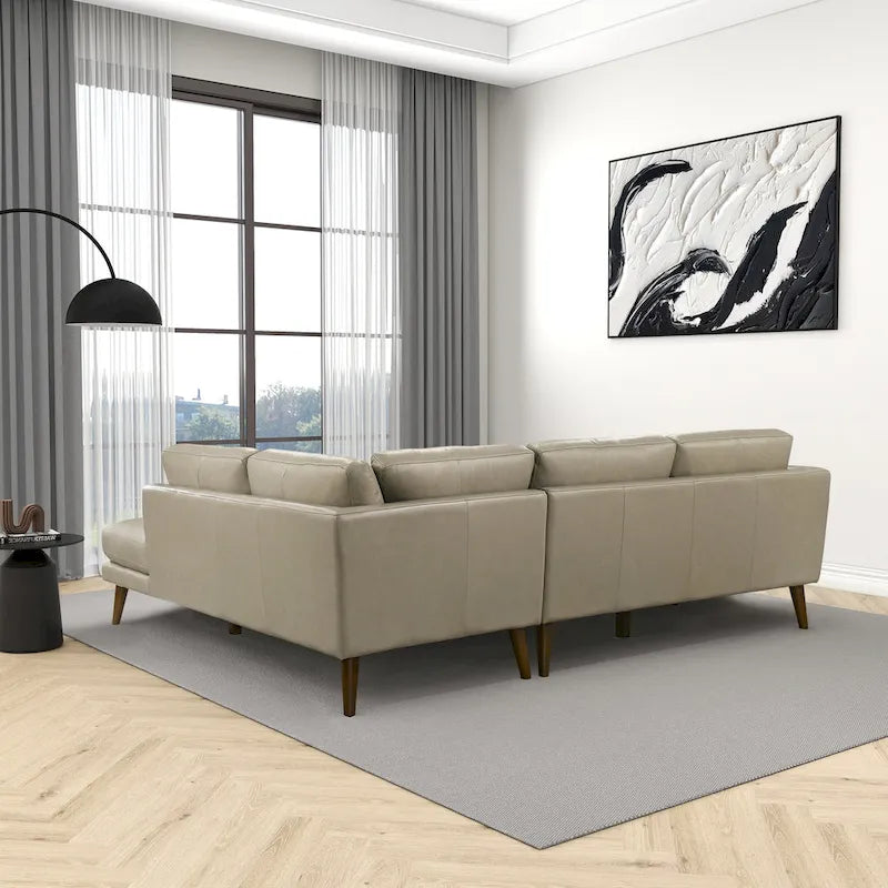 Bloom Living Room Corner Genuine Leather Sectional Sofa