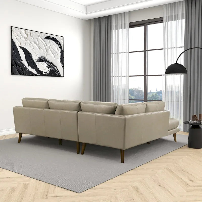 Bloom Living Room Corner Genuine Leather Sectional Sofa