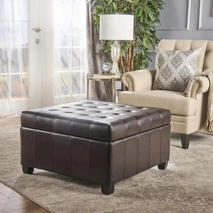 Upholstery Storage Ottoman Bench