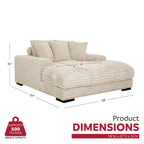 Cocoon Oversized Cuddler Chaise with Cupholder and USBs