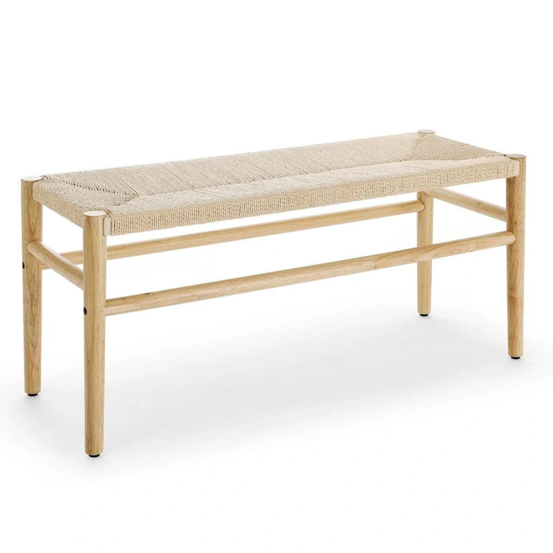 Natural Rubberwood Indoor Bench