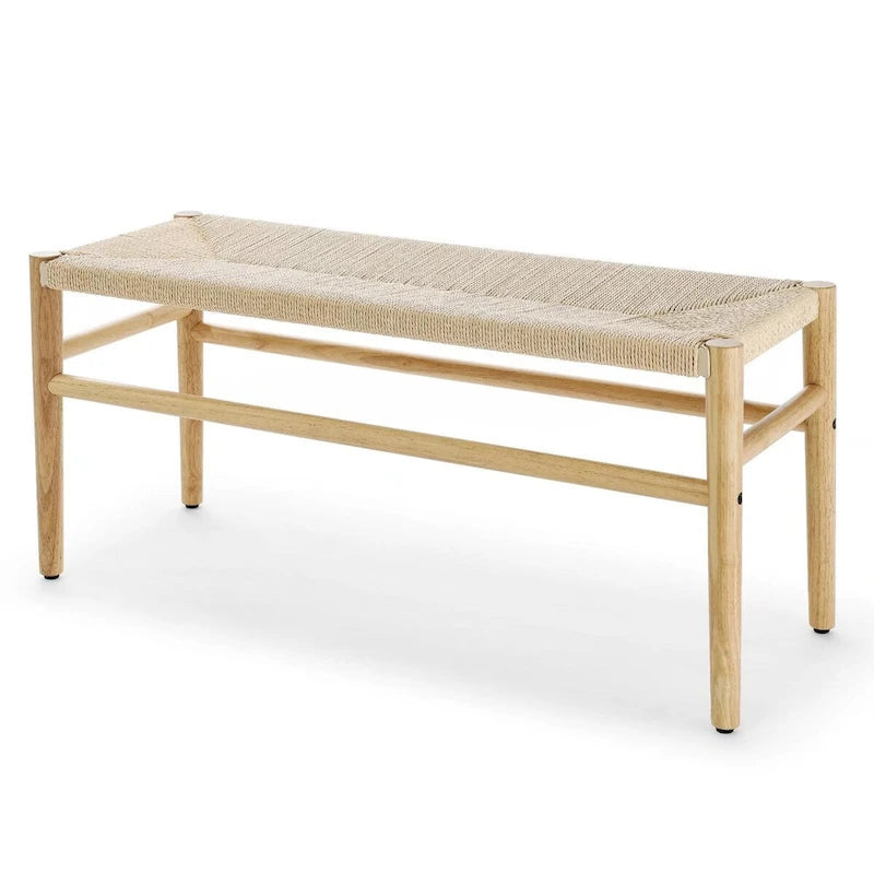 Natural Rubberwood Indoor Bench