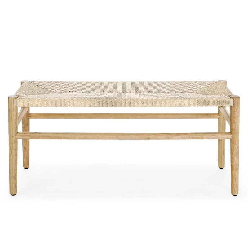 Natural Rubberwood Indoor Bench
