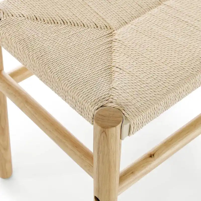 Natural Rubberwood Indoor Bench