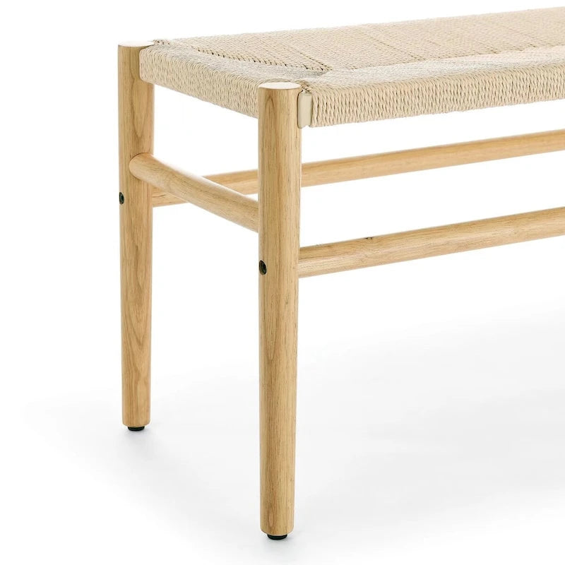 Natural Rubberwood Indoor Bench