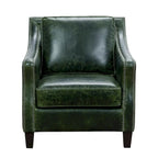 Essex Distressed Green Top Grain Leather Sofa, Loveseat and Chair Set