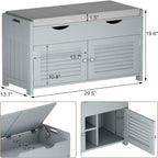 Shoe Storage Bench - 13.78D x 29.53W x 19.69H