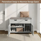 Shoe Storage Bench - 13.78D x 29.53W x 19.69H