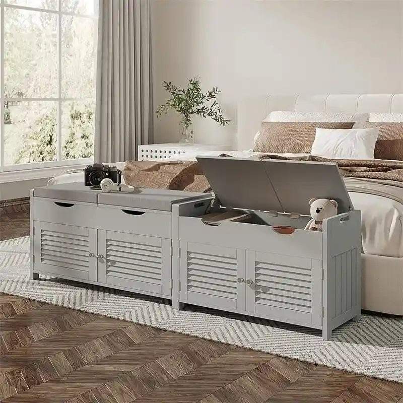 Shoe Storage Bench - 13.78D x 29.53W x 19.69H