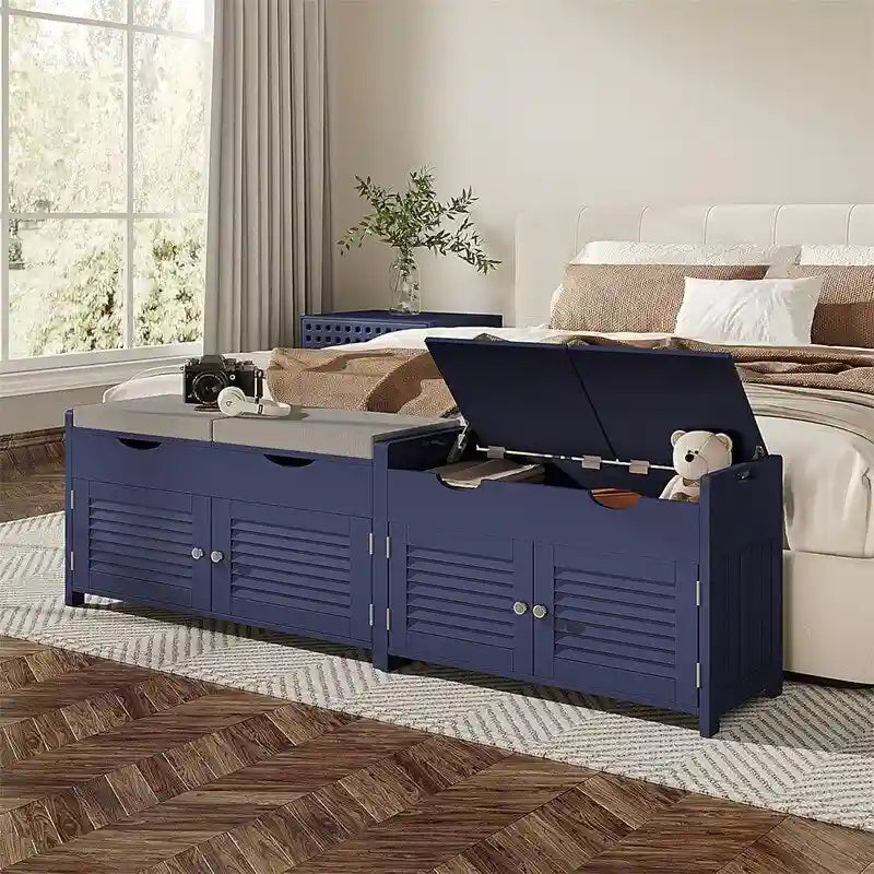 Shoe Storage Bench - 13.78D x 29.53W x 19.69H