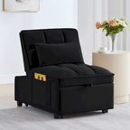 Convertible Recliners with Adjustable Backrest, Pillows and Pockets